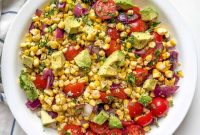 Charred Corn & Avocado Salad with Lime Vinaigrette