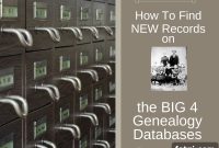 How to Find New Records in the Big Four Genealogy Databases