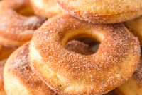 Baked Sourdough Donuts with Cinnamon Sugar