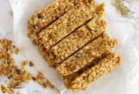 Sweet and Savory Walnut Rosemary Granola Bars