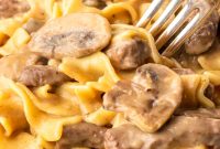 Instant Pot Beef Stroganoff with Tender Beef and Creamy Sauce