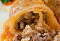 Stuffed Cabbage Rolls with Savory Beef and Rice