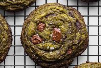 Matcha Cookies with Sweet Red Bean Paste