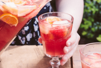 Sparkling Virgin Sangria Mocktail with Fresh Fruit