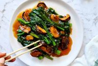 Chinese Broccoli with Shiitake Mushrooms and Oyster Sauce