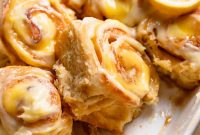 Lemon Glazed Rolls with Cream Cheese Frosting