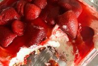 Strawberry Pretzel Salad with a Lighter Twist