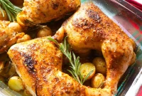Baked Chicken Leg Quarters Recipe with Video