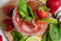 How to Make a Strawberry Basil Margarita