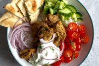 Greek Chicken Rice Bowl Recipe with Lemon, Herbs and Feta