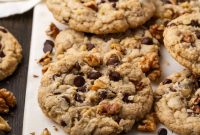 Chewy Chocolate Chip Cookies with Toasted Walnuts