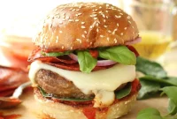 Pizza Burgers with Melty Mozzarella and Pepperoni