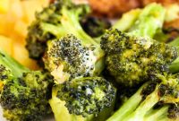 Crispy Air-Fryer Broccoli with Creamy Cheese Sauce