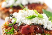 Baked Eggplant with Creamy Goat Cheese and Herbs