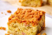 Rhubarb Coffee Cake with Cinnamon Crumb Topping