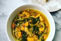 Zucchini Noodle (Zoodle) Soup with Mixed Vegetables