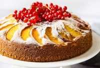 How to Make Summer Peach Cake with Red Berries (Video)