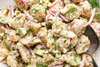 Tangy Dill Pickle Potato Salad with Creamy Dill Dressing