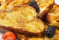 Fluffy Challah French Toast with Maple Syrup