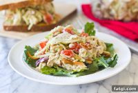Crunchy Chicken and Broccoli Slaw with Creamy Dressing