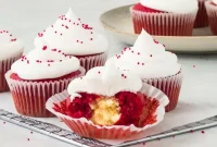 Red Velvet Cheesecake Cupcakes Recipe with Cream Cheese Swirl