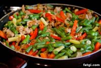 Sichuan Green Bean Stir Fry with Ground Turkey