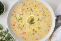 Classic Greek Avgolemono Lemon Chicken Soup