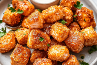 Hot Honey Air Fryer Salmon Bites Recipe