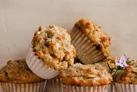 Double Pistachio Muffins with Cream Cheese Filling