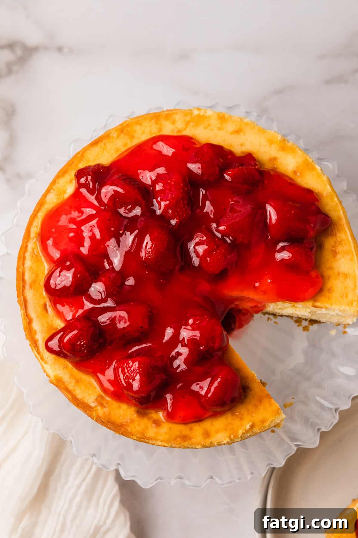the completed recipe with a slice cut out