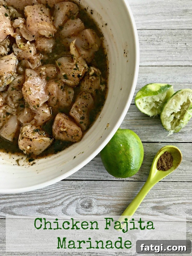 Chicken fajita marinade in a bowl