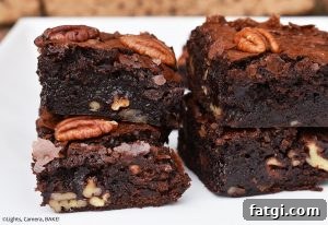 Maple pecan brownies on a plate