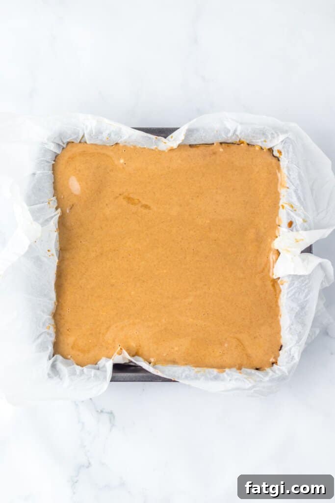 Frosting hardening on top of dessert in baking dish.