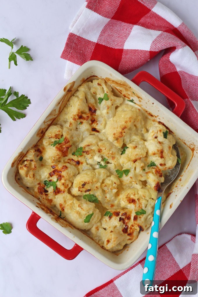 Creamy Cauliflower Cheese Gratin Recipe 2 easy cauliflower cheese