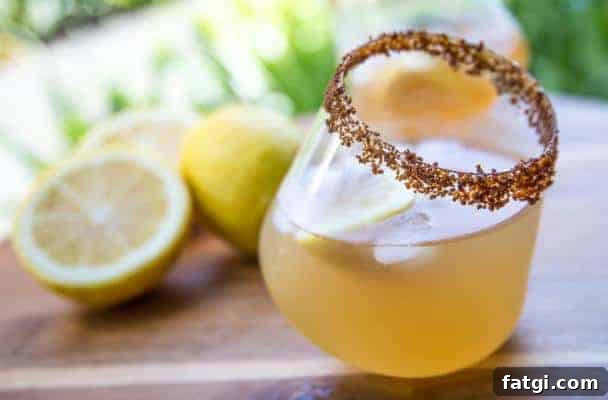 lemon coconut water cocktail