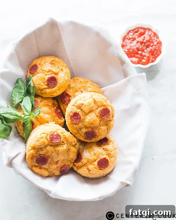 pepperoni cheese pizza muffins 2