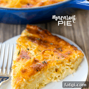 Creamy Macaroni Pie with Spaghetti and Cheese Recipe 6 slice of mac & cheese pie on a plate