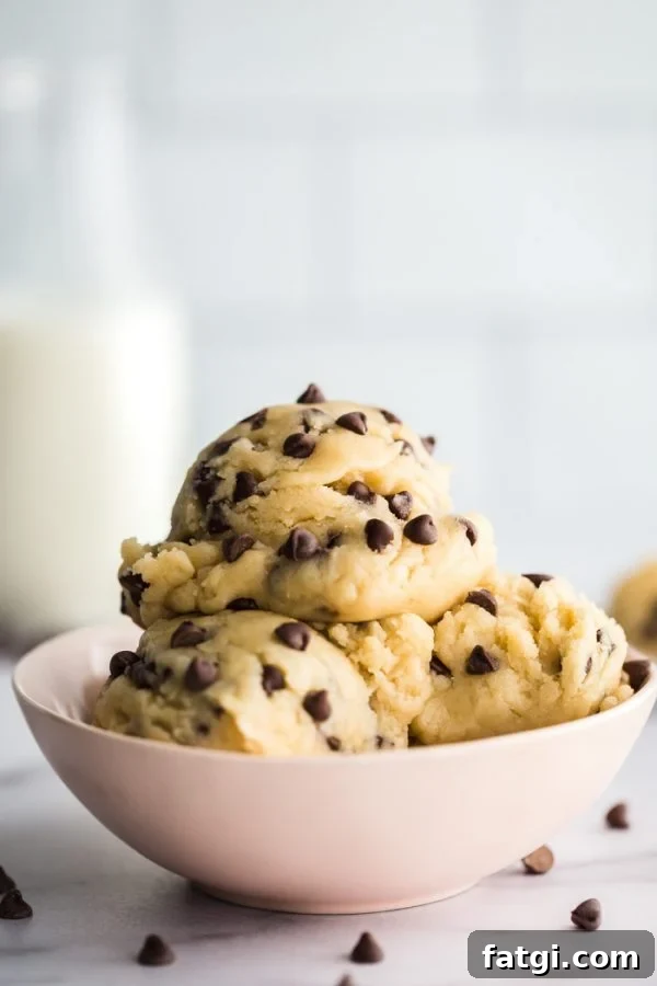 edible chocolate chip cookie dough