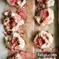 Strawberry Meringue Cookies