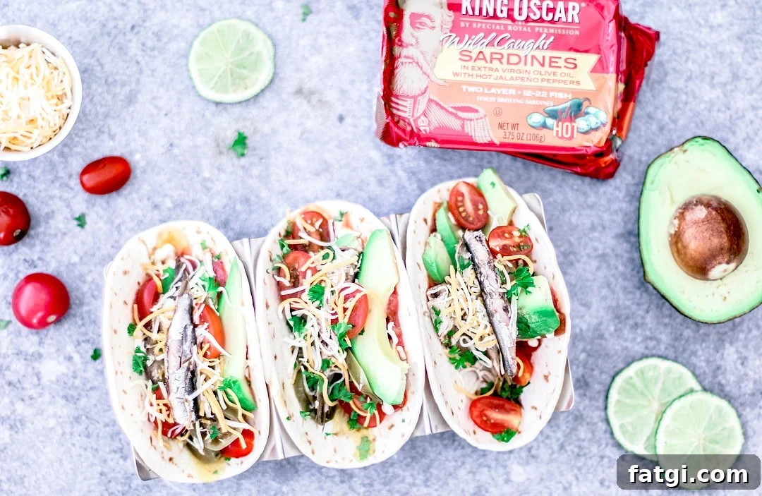 Tacos being assembled