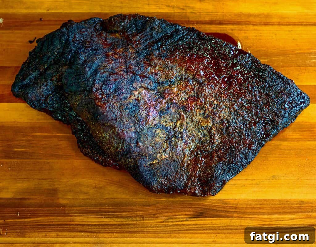 smoked brisket with bark