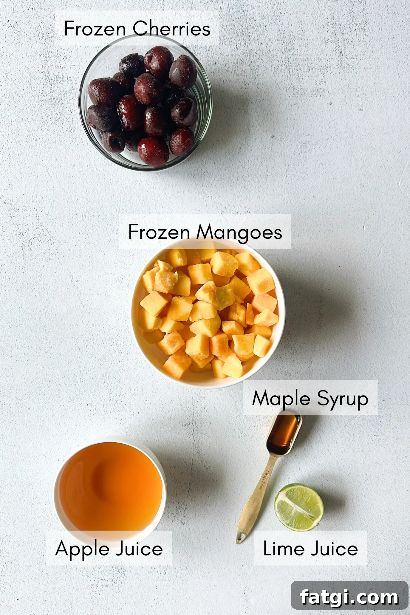 Mango Cherry Popsicles Recipe: Refreshing Homemade Treat 3 Ingredients to make mango cherry popsicles.