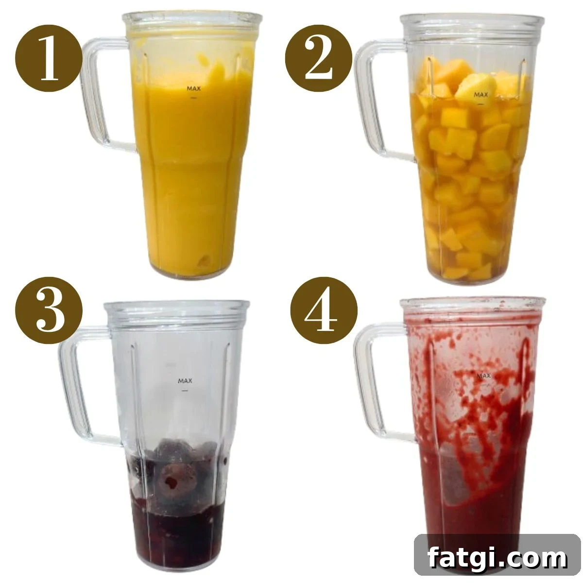 Mango Cherry Popsicles Recipe: Refreshing Homemade Treat 4 Steps to make mango cherry popsicles.