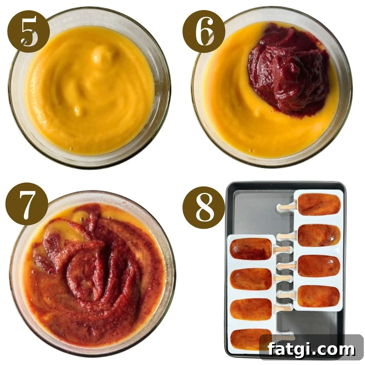 Mango Cherry Popsicles Recipe: Refreshing Homemade Treat 5 Steps to make mango cherry popsicles.