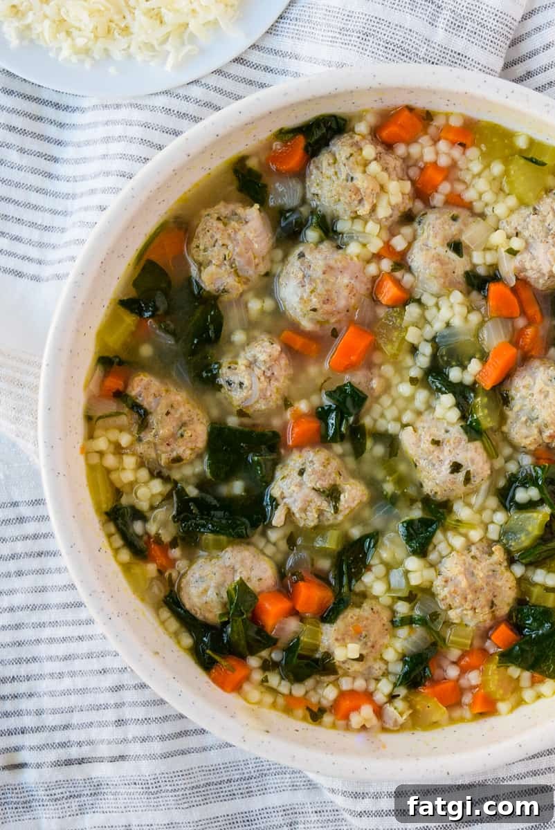 Italian Wedding Soup with Turkey Meatballs