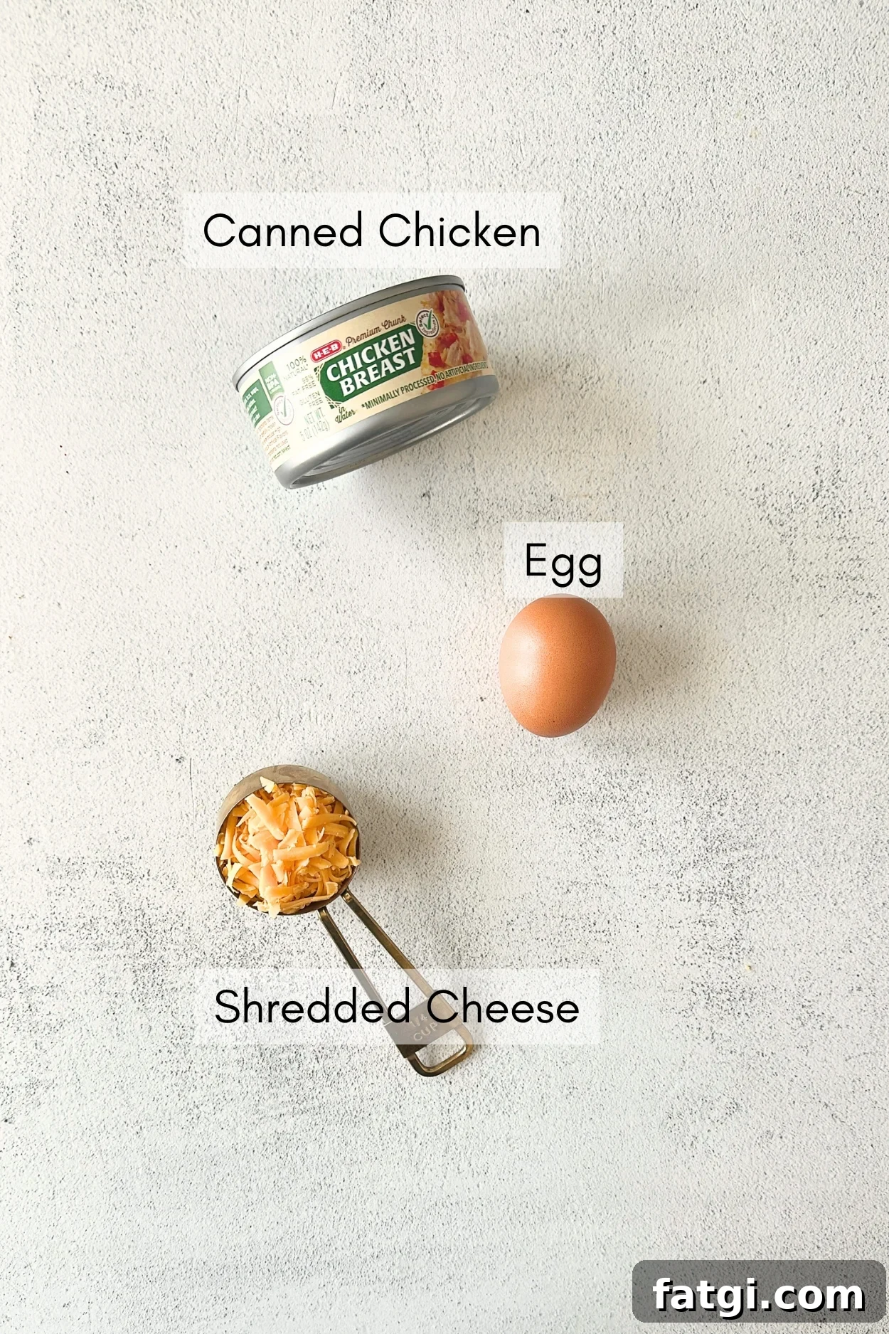 Ingredients to make 3 ingredient chicken waffles.