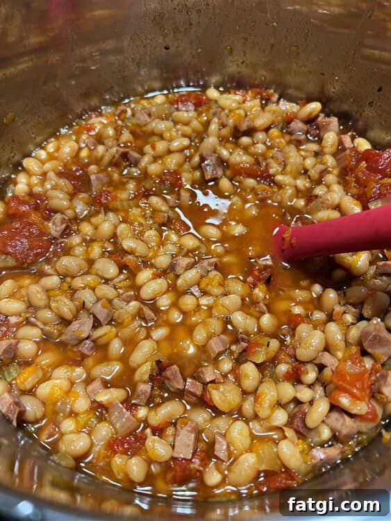 Instant Pot Navy Bean and Smoked Ham Soup 7 instant pot navy bean soup ready to serve