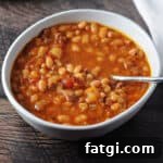 Instant Pot Navy Bean and Smoked Ham Soup 10 bowl of navy bean with ham soup