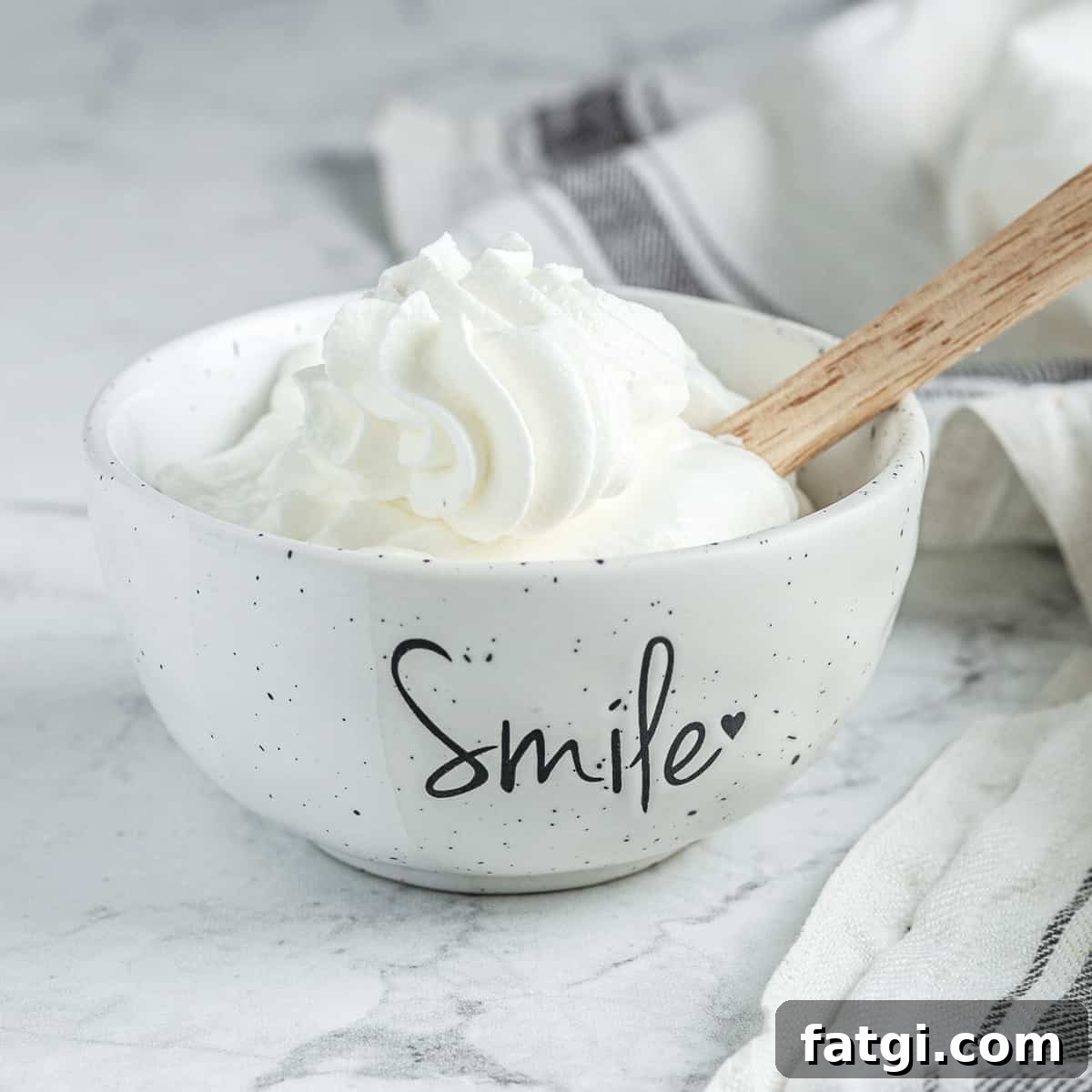 French Chantilly Cream Recipe 2 French Chantlilly cream piped in a dessert bowl
