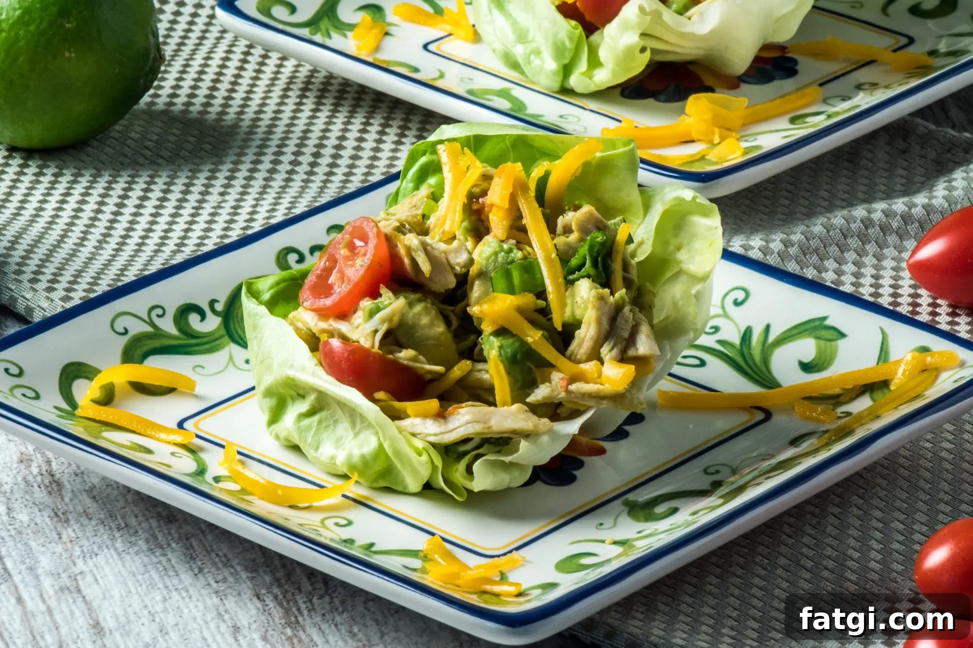 Shredded Chicken Lettuce Wraps Recipe with Asian Peanut Sauce 6 Shredded chicken salad